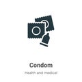 Condom vector icon on white background. Flat vector condom icon symbol sign from modern health and medical collection for mobile