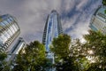 Condominiums along Waterfront in Vancouver BC Royalty Free Stock Photo