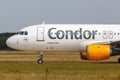 Condor Airbus A320 airplane Hanover Airport in Germany