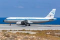 Condor Airbus A320 airplane in retro livery Heraklion airport in Greece