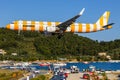 Condor Airbus A321 airplane at Skiathos Airport in Greece