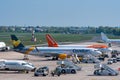 Condor and Easyjet airplanes at Berlin Tegel airport