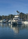 Condor Express bow in harbor, Santa Barbara, CA, USA Royalty Free Stock Photo
