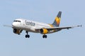 Condor A320 on finals Royalty Free Stock Photo