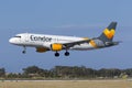 Condor A320 on short finals Royalty Free Stock Photo