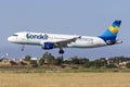 Condor A320 in special livery Royalty Free Stock Photo