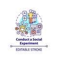 Conduct social experiments concept icon