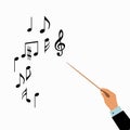 Conductor hands concept. Royalty Free Stock Photo