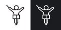 Conductor thin line vector icon set Royalty Free Stock Photo