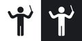 Conductor thin line vector icon set Royalty Free Stock Photo