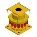 Cone crusher 3D.