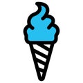 Cone, cup cone fill vector icon which can easily modify or edit