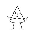 cone geometric shape character line icon vector illustration Royalty Free Stock Photo