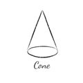 Cone. Geometric shape.
