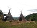 Cone house from trash in the stone garden padalarang Indonesia