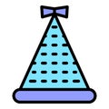 Cone party hat icon vector flat Royalty Free Stock Photo