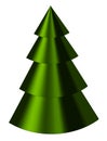 Cone-shaped Christmas tree on a white background