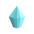 Cone shaped diamond icon, flat style.