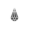 Cone shaped diamond vector icon