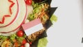 Cone Shaped Rice with Indonesian National Ribbon called Nasi Tumpeng Merah Putih For Independence Day Celebration at 17 August Royalty Free Stock Photo