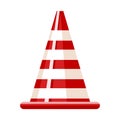 Cone traffic icon isolated on white background. Construction cone in flat style Royalty Free Stock Photo