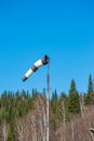 Cone-wind designator at a small airfield