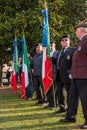 Conegliano, Italy - October 13, 2017: Commemoration ceremony at the monument to the fallen soldiers. Veterans and