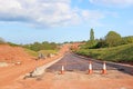 Road Bypass construction site Royalty Free Stock Photo