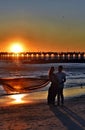 Coney island new york offshore pier sunset