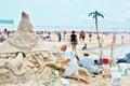 Coney island new york sand sculpture festival Royalty Free Stock Photo