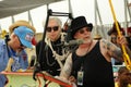 Coney Island USA Artistic Director Zigun presents a key to Queen Mermaid Deborah Harry at the 35th annual Mermaid Parade