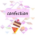 Confection vector set. Cakes and cookies illustration Royalty Free Stock Photo