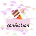 Confection vector set. Cakes and cookies illustration Royalty Free Stock Photo