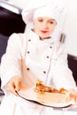 Confectioner Baking A Cake Royalty Free Stock Photo