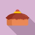 Confectioner cake icon, flat style