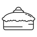 Confectioner cake icon, outline style