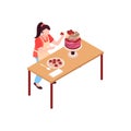 Confectioner Isometric Illustration