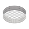 Confectioner sieve icon. Metallic iron sieve flour sifting, isolated on white background Royalty Free Stock Photo