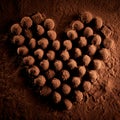 Confectionery bonbons covered in chocolate dust Royalty Free Stock Photo