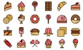 Confectionery icons vector flat