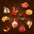 Confectionery vector icons