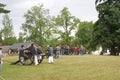 Confederate artillery preparing their guns Royalty Free Stock Photo