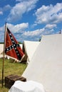 Confederate Campground with flag Royalty Free Stock Photo