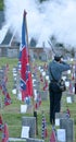 Confederate cemetery with salute to the dead