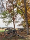 Confederate civil war cannons on West Confederate Avenue at the Gettysburg National Military Park Royalty Free Stock Photo