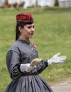 Confederate Civil War era Woman Royalty Free Stock Photo