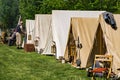 Confederate encampment at the Battle of Buchanan Royalty Free Stock Photo