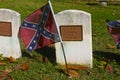 Confederate Flag on Civil War Grave Royalty Free Stock Photo