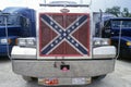 A Confederate flag on the front of a truck in Southern Georgia
