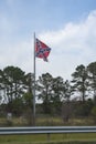 The Confederate Flag Beside the I-95